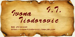 Ivona Tiodorović vizit kartica